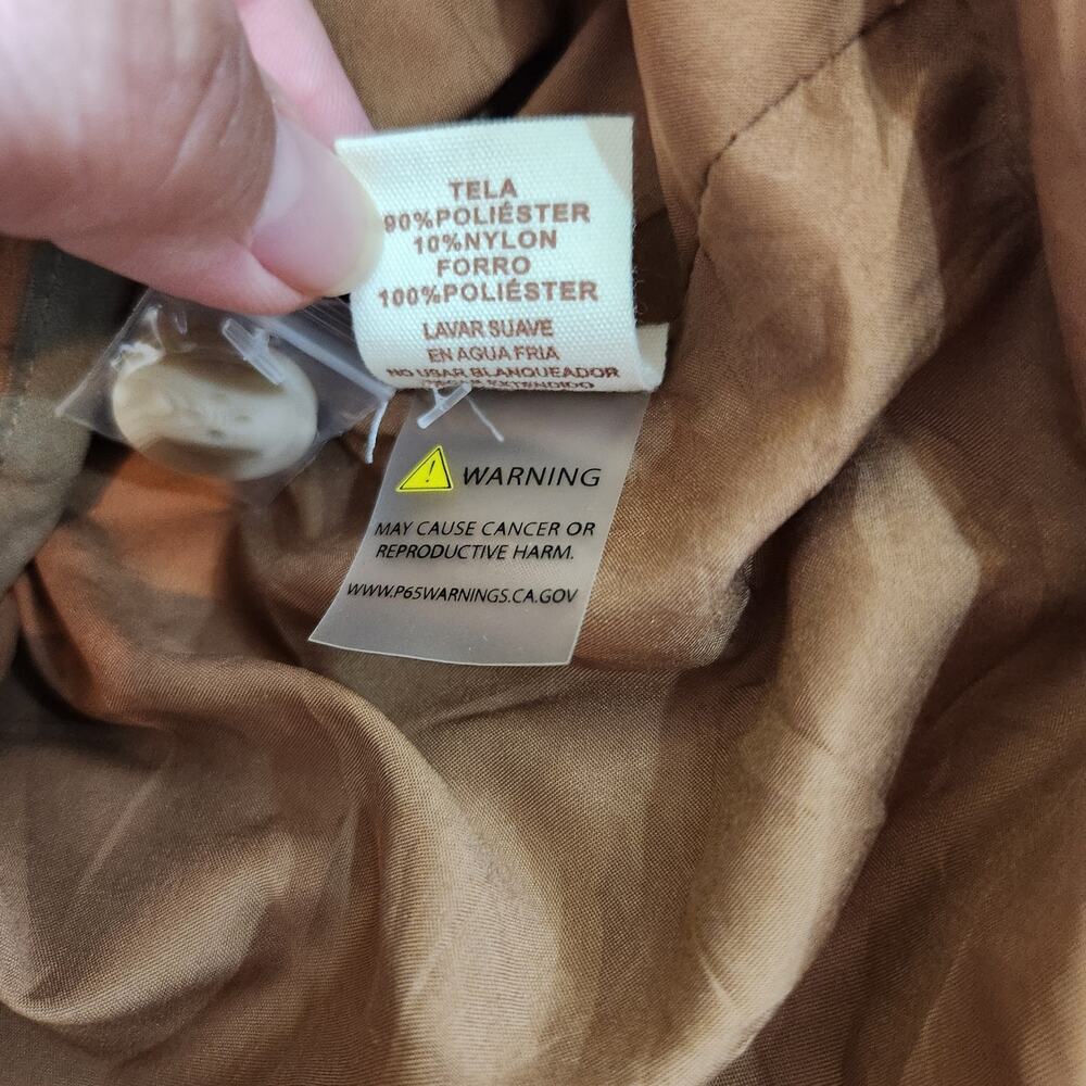 Hem & Thread Light Brown Quilted Cropped Jacket NWT Small Biker Equestrian - Picture 6 of 11